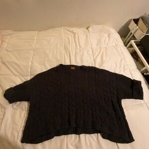 POL Black Cable Knit Sweater